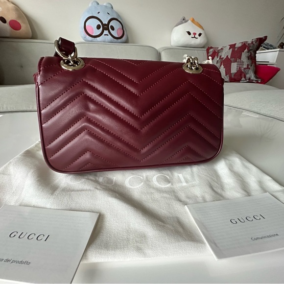 Gucci GG Marmont Small Shoulder Bag – Rosa Ancora (Like-New, Full Set) - Picture 4 of 10